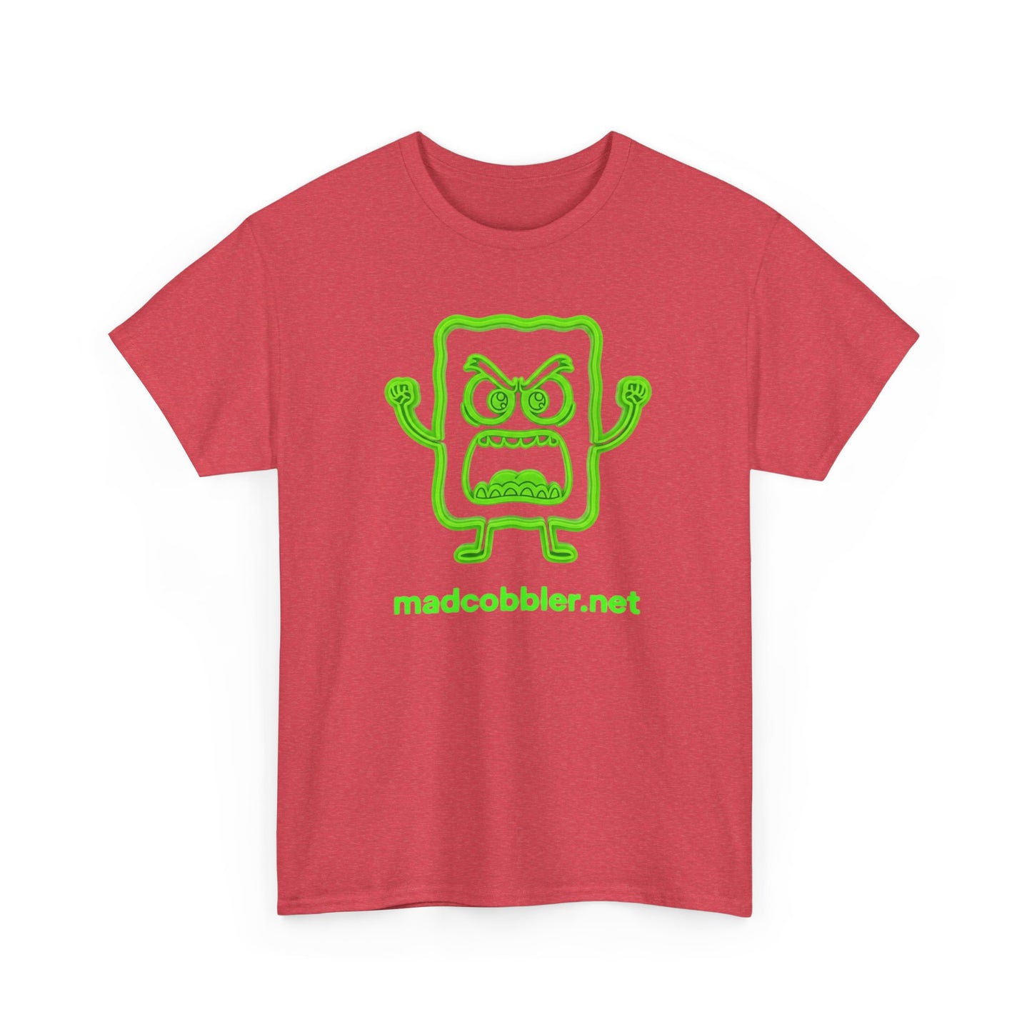 Mad Cobbler Graphic T‑Shirt — Neon Green MadCobbler.net Logo Tee