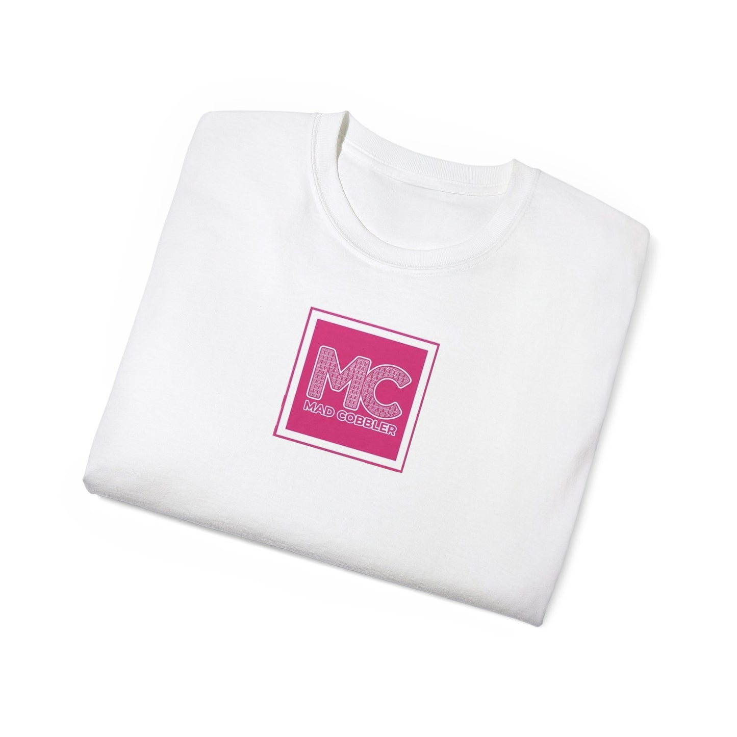 Angry Toast Graphic Tee — Pink MC Logo Cotton T‑Shirt
