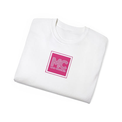 Angry Toast Graphic Tee — Pink MC Logo Cotton T‑Shirt