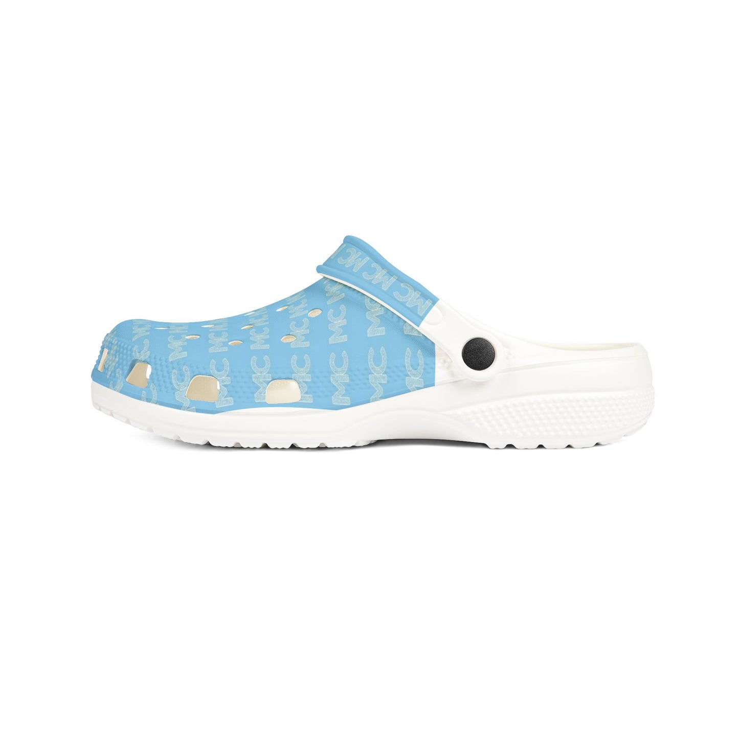 MEN'S BLUE MC Patterned Foam Clogs — Lightweight Waterproof Garden Shoes
