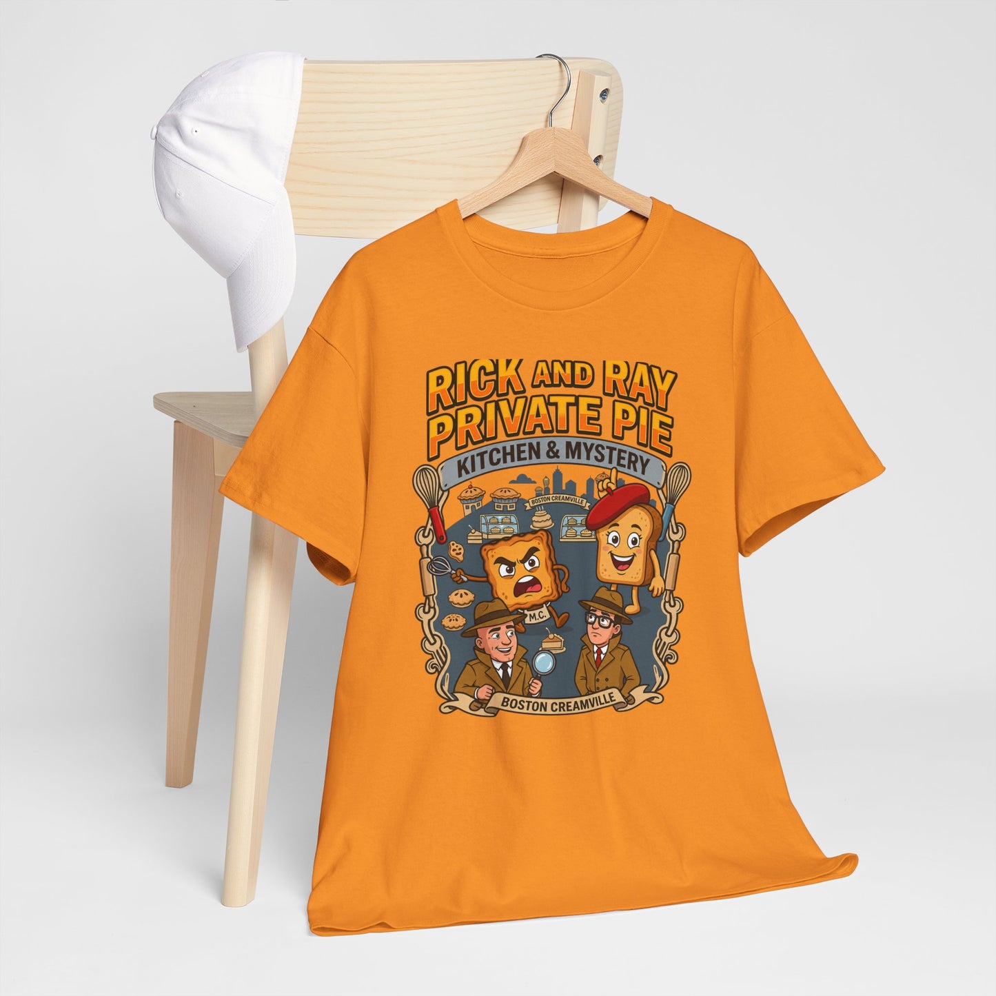 Private Pie Mystery Tee — Rick & Ray Kitchen Adventure Graphic 100% Heavyweight Cotton T-Shirt