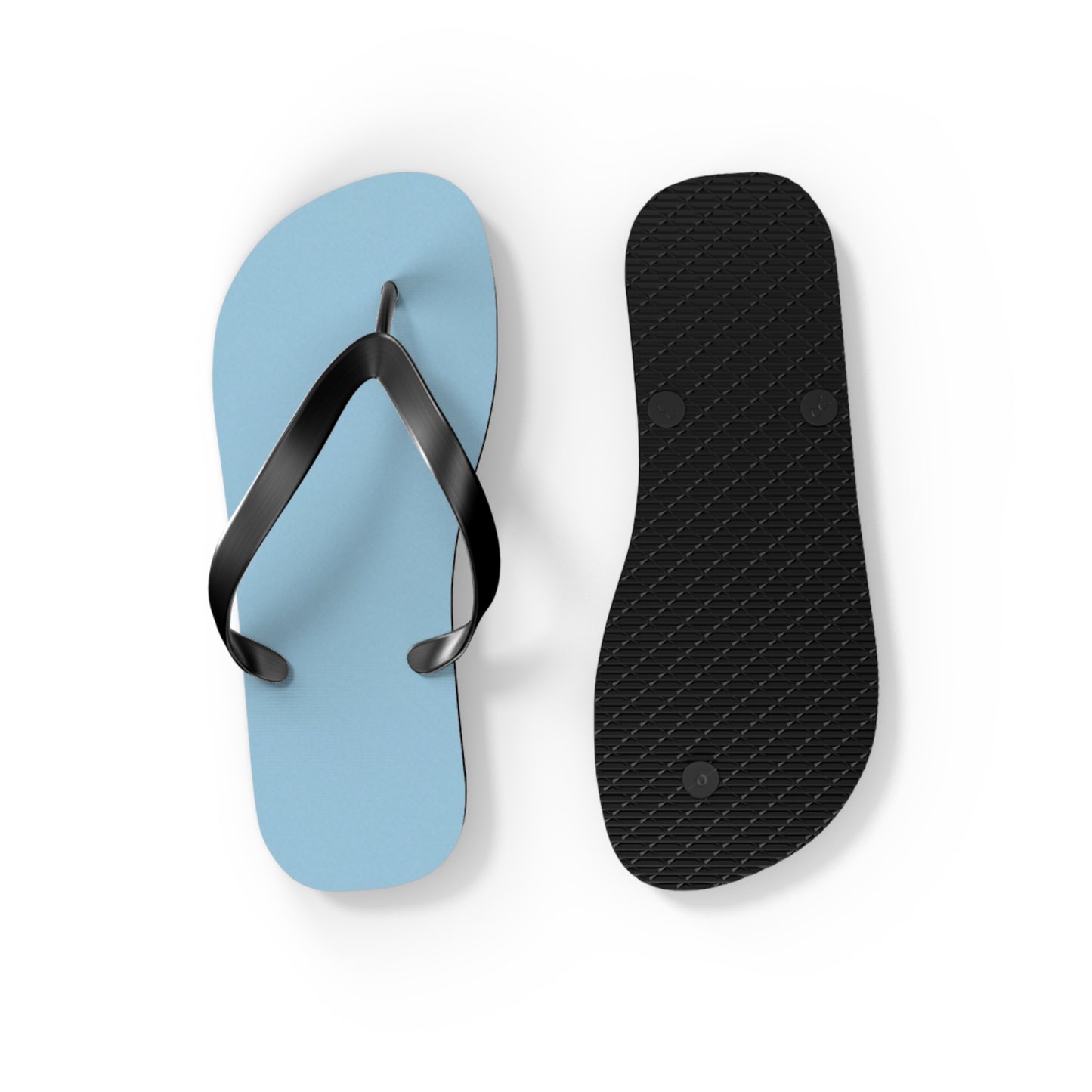 Classic Light Blue Flip Flops – Beach Sandals with Black Straps