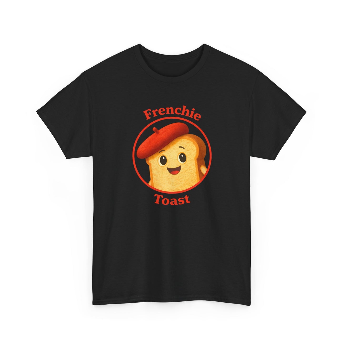 Women's Frenchie Toast T-Shirt — 100% Heavyweight Cotton Graphic Tee with Beret