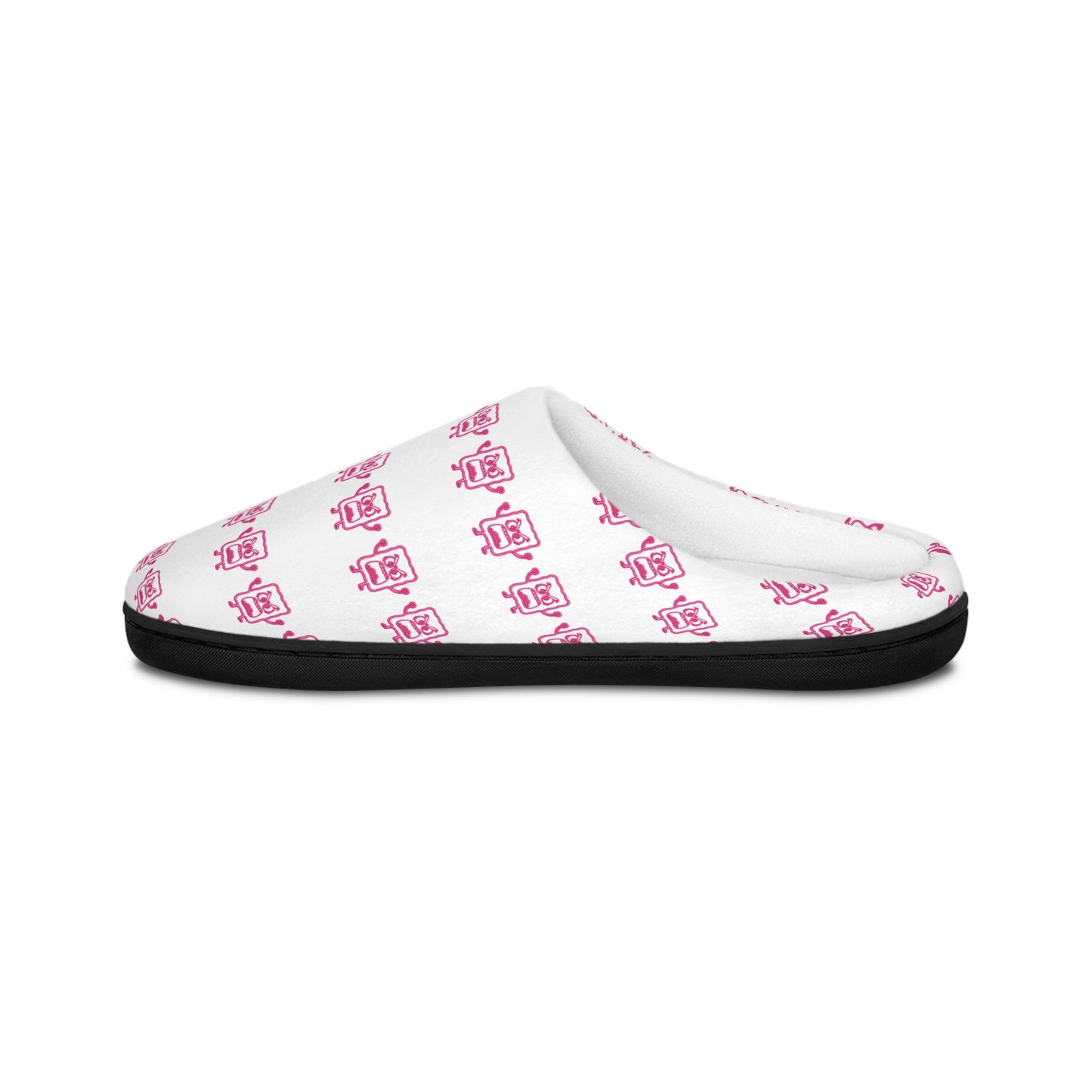 Pink Mad Cobbler Pattern Women's Indoor Slippers — Cozy Slip-On House Shoes