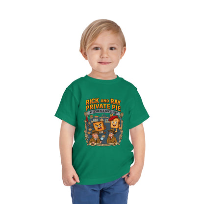 Toddler Tee — "Rick and Ray Private Pie" Cartoon Detective Kitchen Mystery