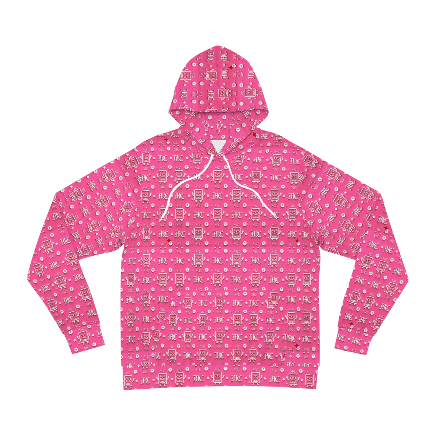 Pink Mad Cobbler Pattern Hoodie - Cute All-Over Print Fashion Hoodie