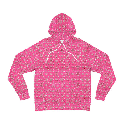 Pink Mad Cobbler Pattern Hoodie - Cute All-Over Print Fashion Hoodie