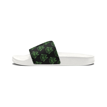 Mad Cobbler Pattern Slide Sandals — Removable Strap Pool & Casual Slides