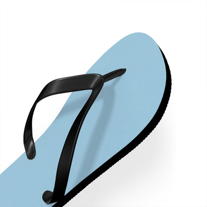 Classic Light Blue Flip Flops – Beach Sandals with Black Straps