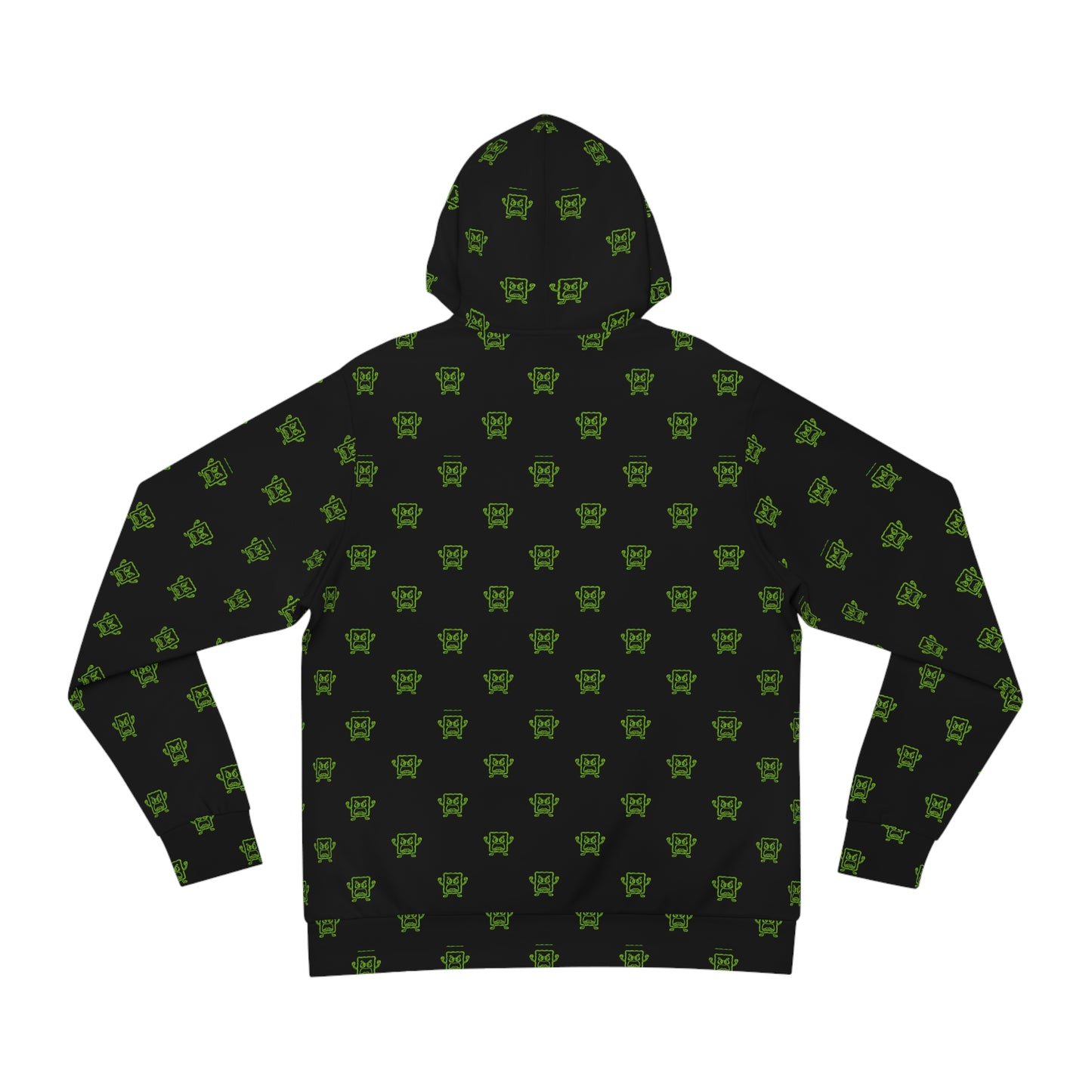 All-Over Print Green Mad Cobbler Pattern Hoodie -  Streetwear Pullover