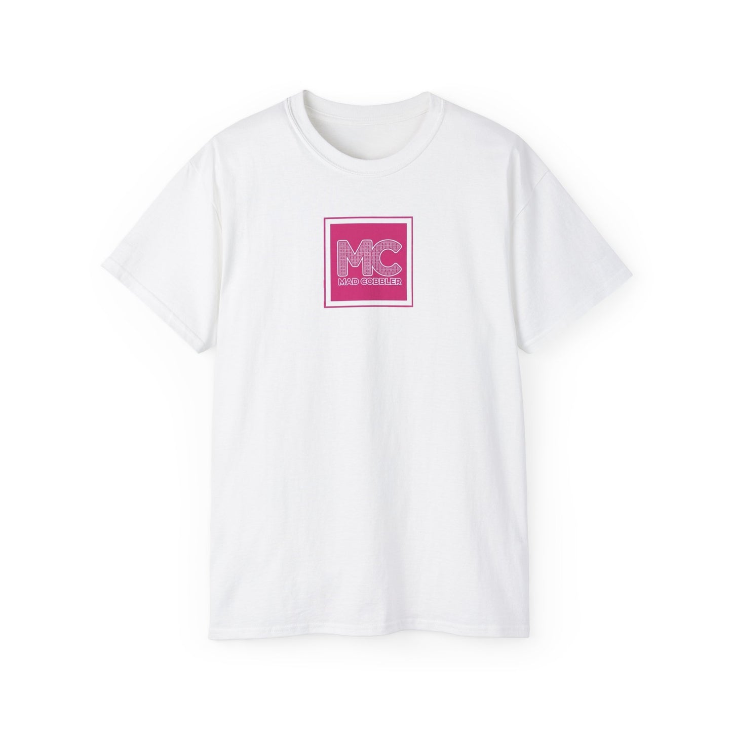 Angry Toast Graphic Tee — Pink MC Logo Cotton T‑Shirt