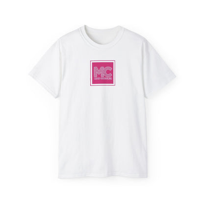 Angry Toast Graphic Tee — Pink MC Logo Cotton T‑Shirt