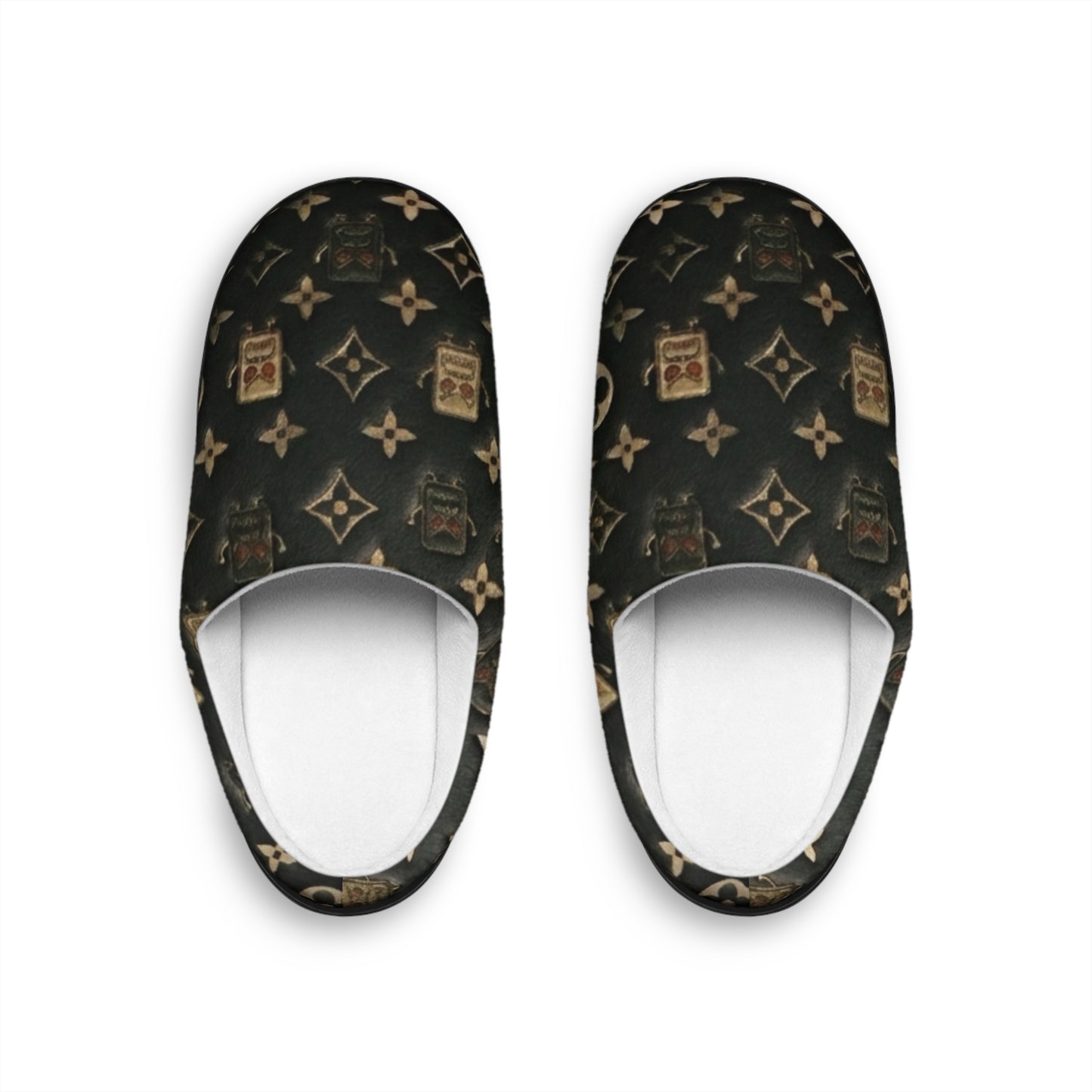 Luxury Monogram Indoor Slippers- Cozy Designer-Style House Shoes