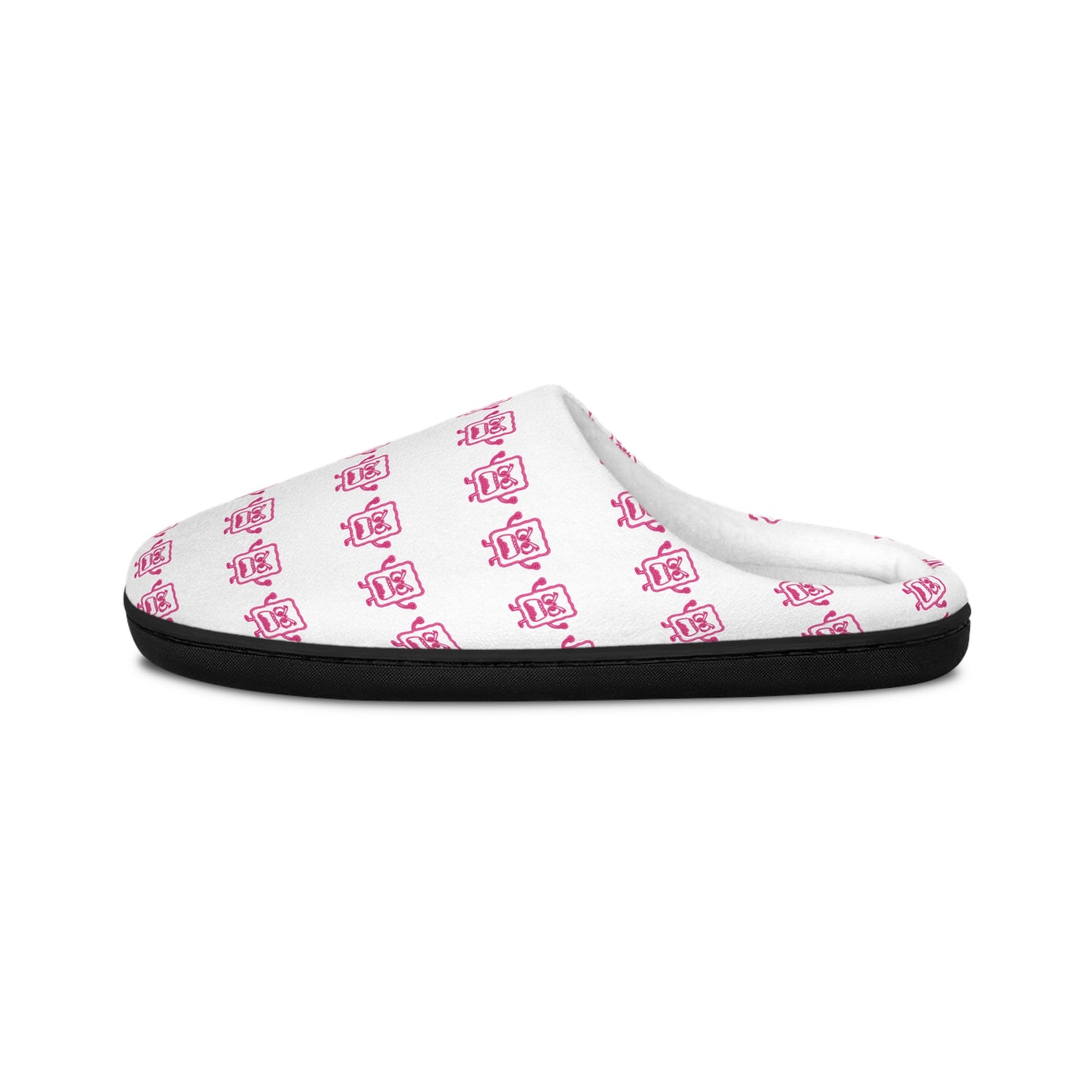 Pink Mad Cobbler Pattern Women's Indoor Slippers — Cozy Slip-On House Shoes