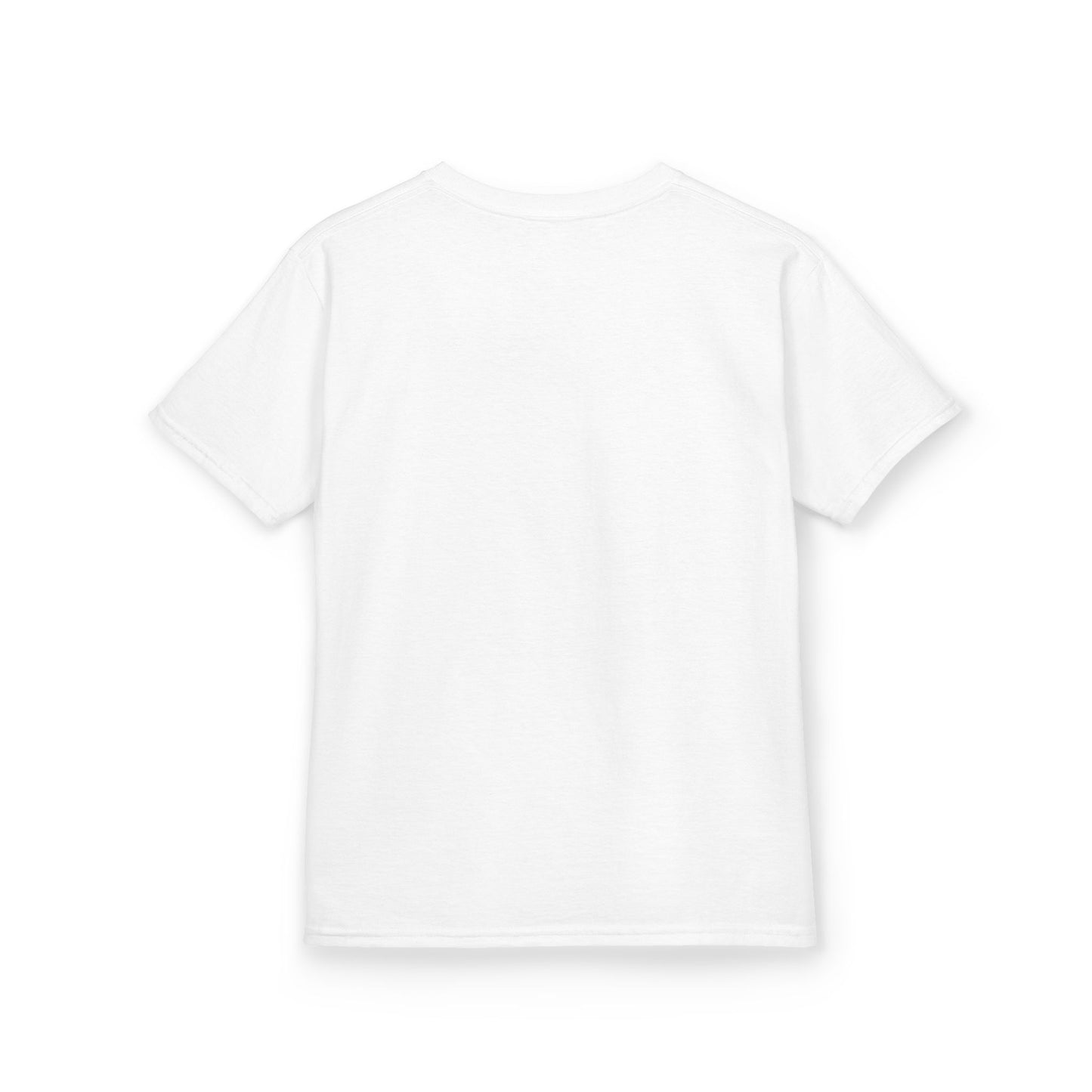 Kids Graphic Tee — Playful Mad Cobbler Pattern on Blue