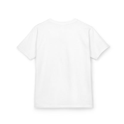 Kids Graphic Tee — Playful Mad Cobbler Pattern on Blue