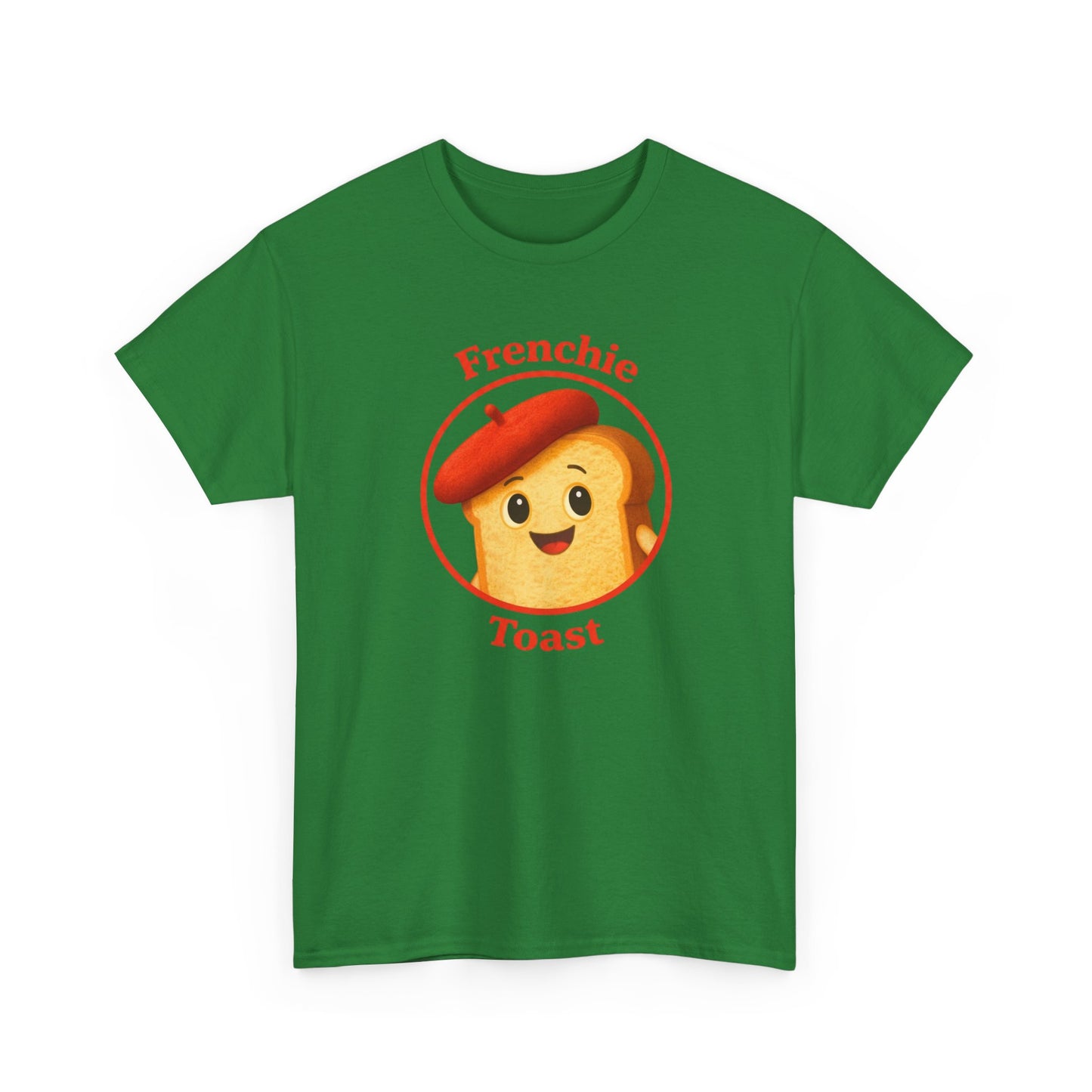 Women's Frenchie Toast T-Shirt — 100% Heavyweight Cotton Graphic Tee with Beret