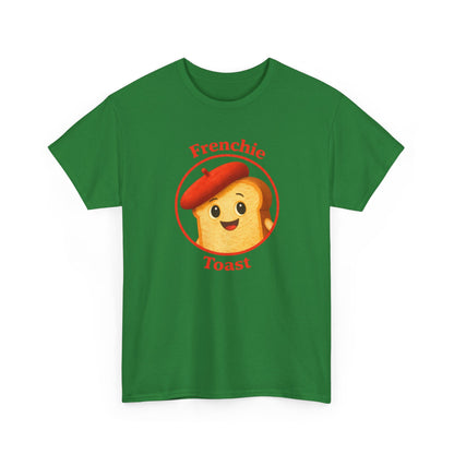 Women's Frenchie Toast T-Shirt — 100% Heavyweight Cotton Graphic Tee with Beret