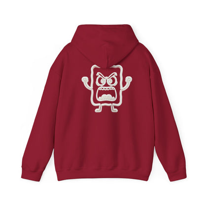 Hoodie — 'MC Mad Cobbler' Graphic Logo Hoodie with Angry Cartoon Back Print