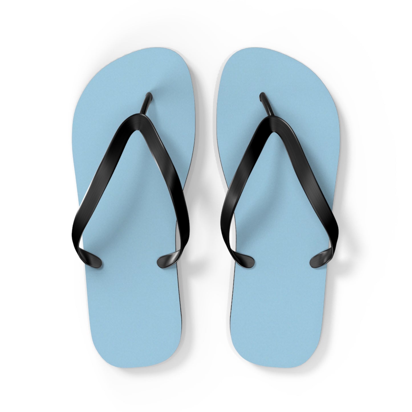 Classic Light Blue Flip Flops – Beach Sandals with Black Straps