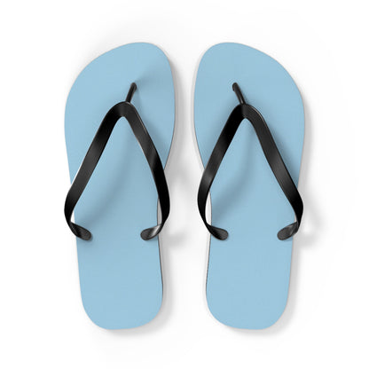 Classic Light Blue Flip Flops – Beach Sandals with Black Straps