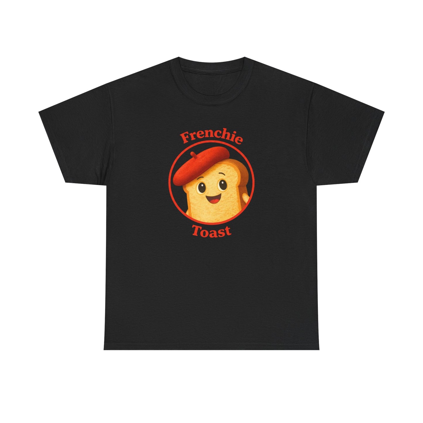 Women's Frenchie Toast T-Shirt — 100% Heavyweight Cotton Graphic Tee with Beret