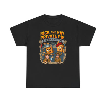 Private Pie Mystery Tee — Rick & Ray Kitchen Adventure Graphic 100% Heavyweight Cotton T-Shirt