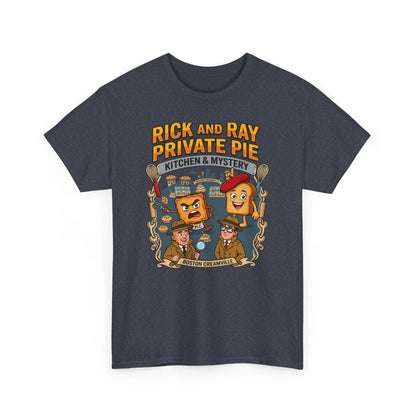 Private Pie Mystery Tee — Rick & Ray Kitchen Adventure Graphic 100% Heavyweight Cotton T-Shirt