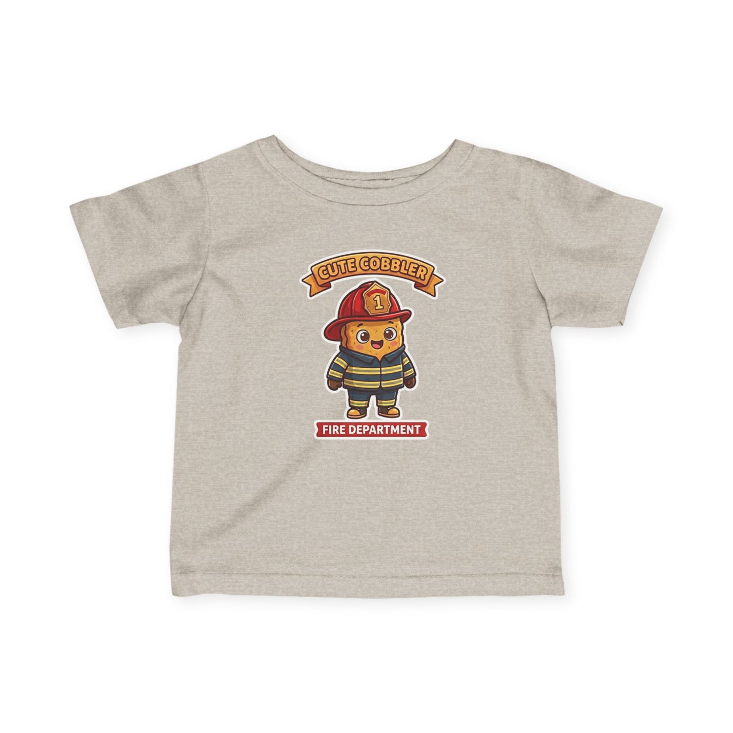 Infant Firefighter Tee – "Cute Cobbler" Fire Department Baby Shirt