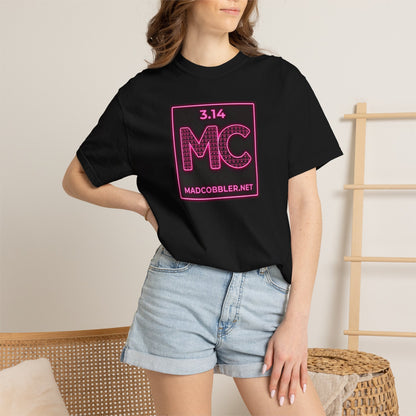 Womens MadCobbler 3.14 MC Logo T-Shirt — Neon Pink Graphic Tee