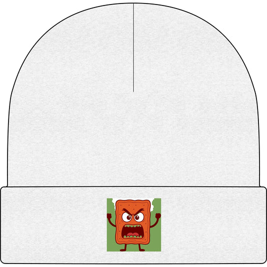 Mad Cobbler Cuff Beanie — Funny Breakfast Character Knit Hat