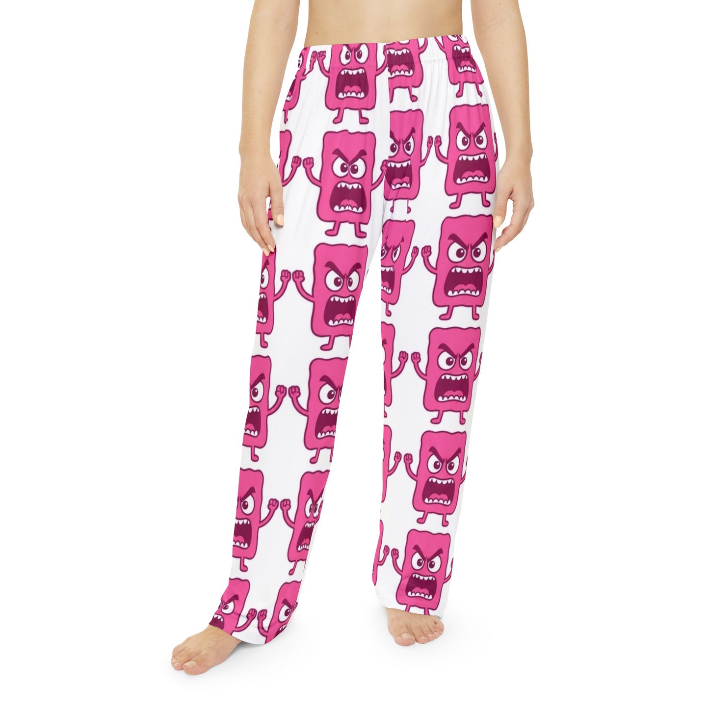 Women's Pajama Pants - Pink Mad Cobbler All-Over Print Lounge Pants