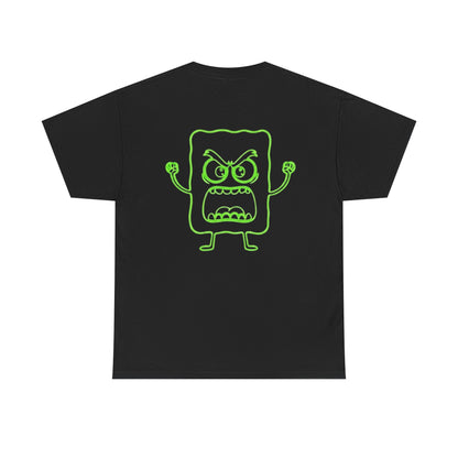 Pi 3.14 MC Neon Logo Tee — MadCobbler.net Graphic T-Shirt (Angry Character Back)