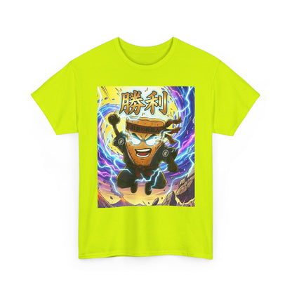 Anime MC Victory T-Shirt — 100% Heavyweight Cotton Hero Graphic Tee with Japanese 勝利 (Victory)