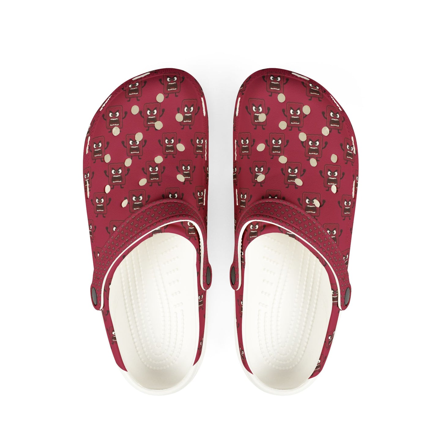 Red Mad Cobbler Pattern Clogs - EVA Foam Garden Shoes