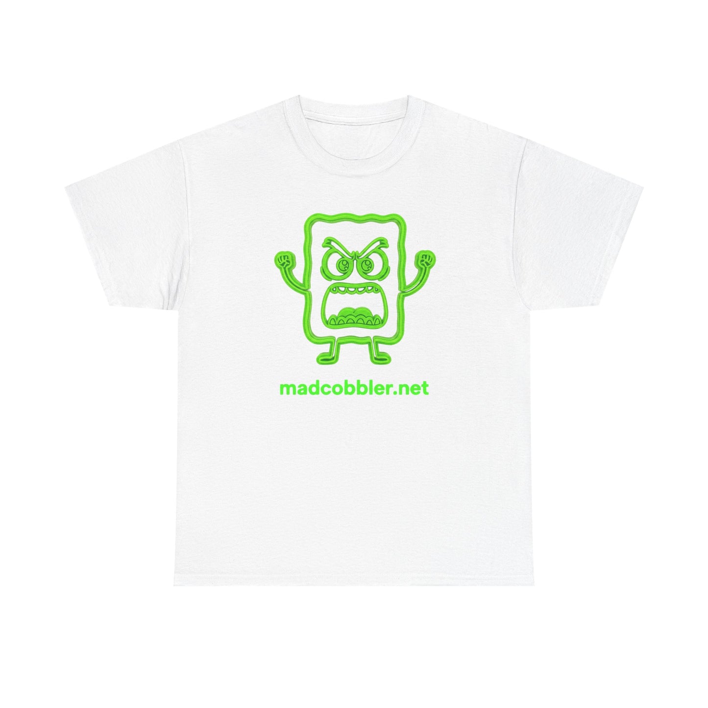 Mad Cobbler Graphic T‑Shirt — Neon Green MadCobbler.net Logo Tee