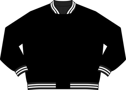 Varsity Jacket — Pink Mad Cobbler Patch Back Graphic