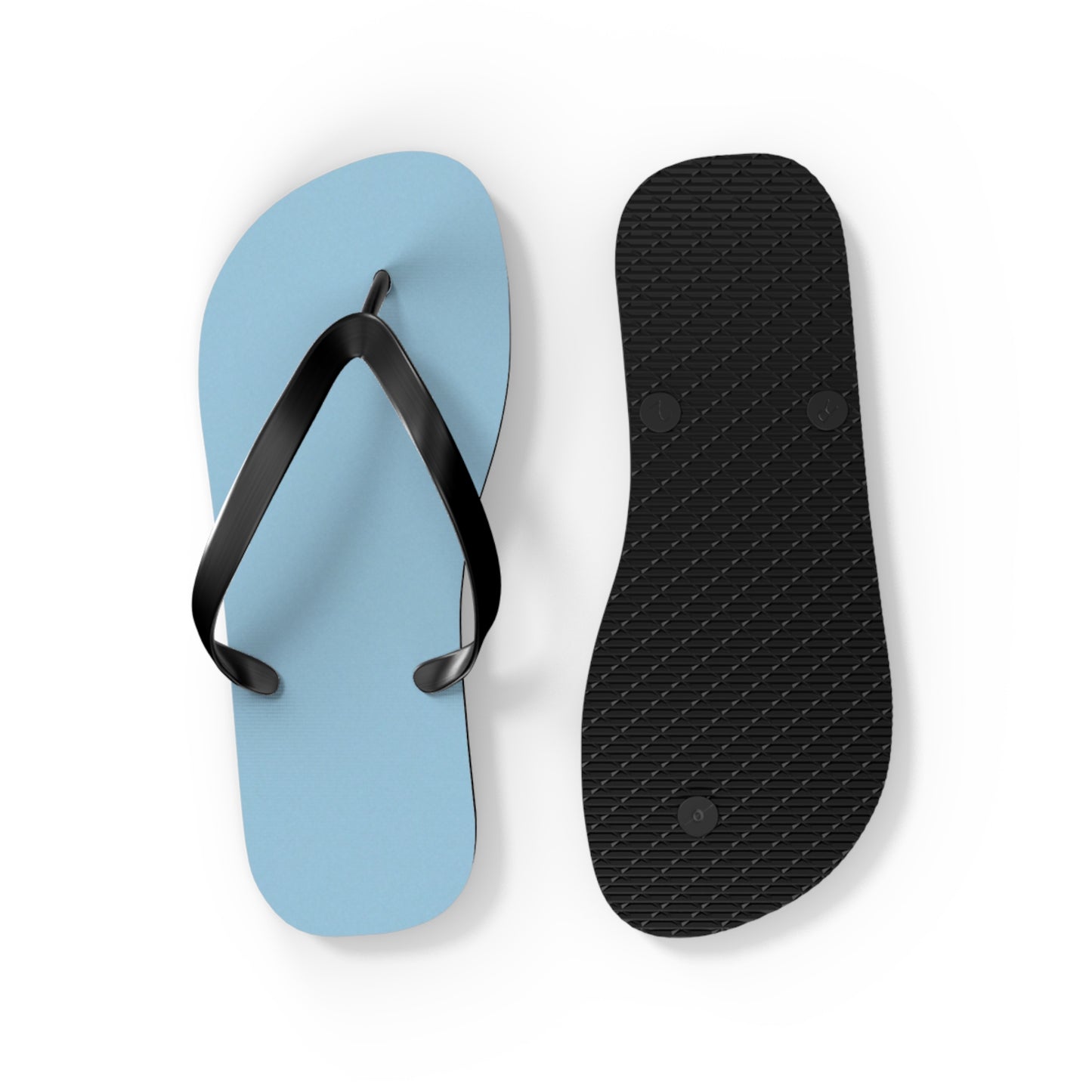 Classic Light Blue Flip Flops – Beach Sandals with Black Straps