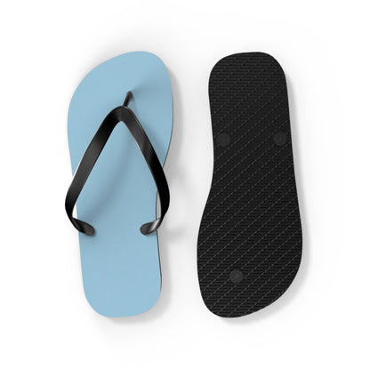 Classic Light Blue Flip Flops – Beach Sandals with Black Straps