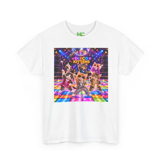 Disco Kittens Tee - Retro Dance Party Cat Graphic T-Shirt