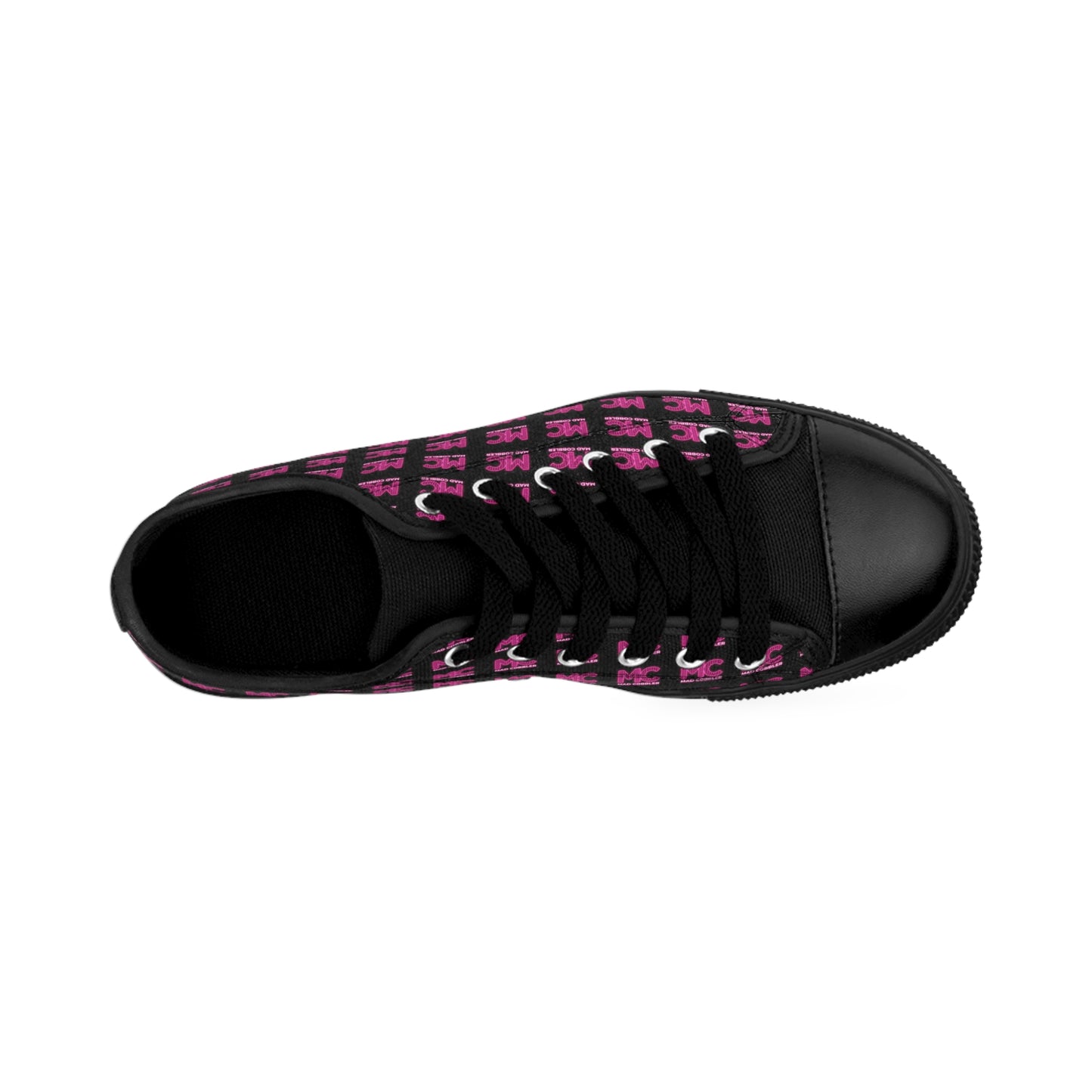 Women's Canvas Sneakers — Pink MC Mad Cobbler  Pattern