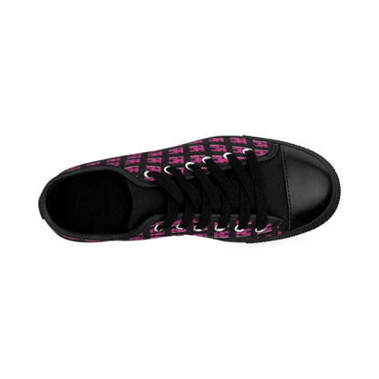 Women's Canvas Sneakers — Pink MC Mad Cobbler  Pattern