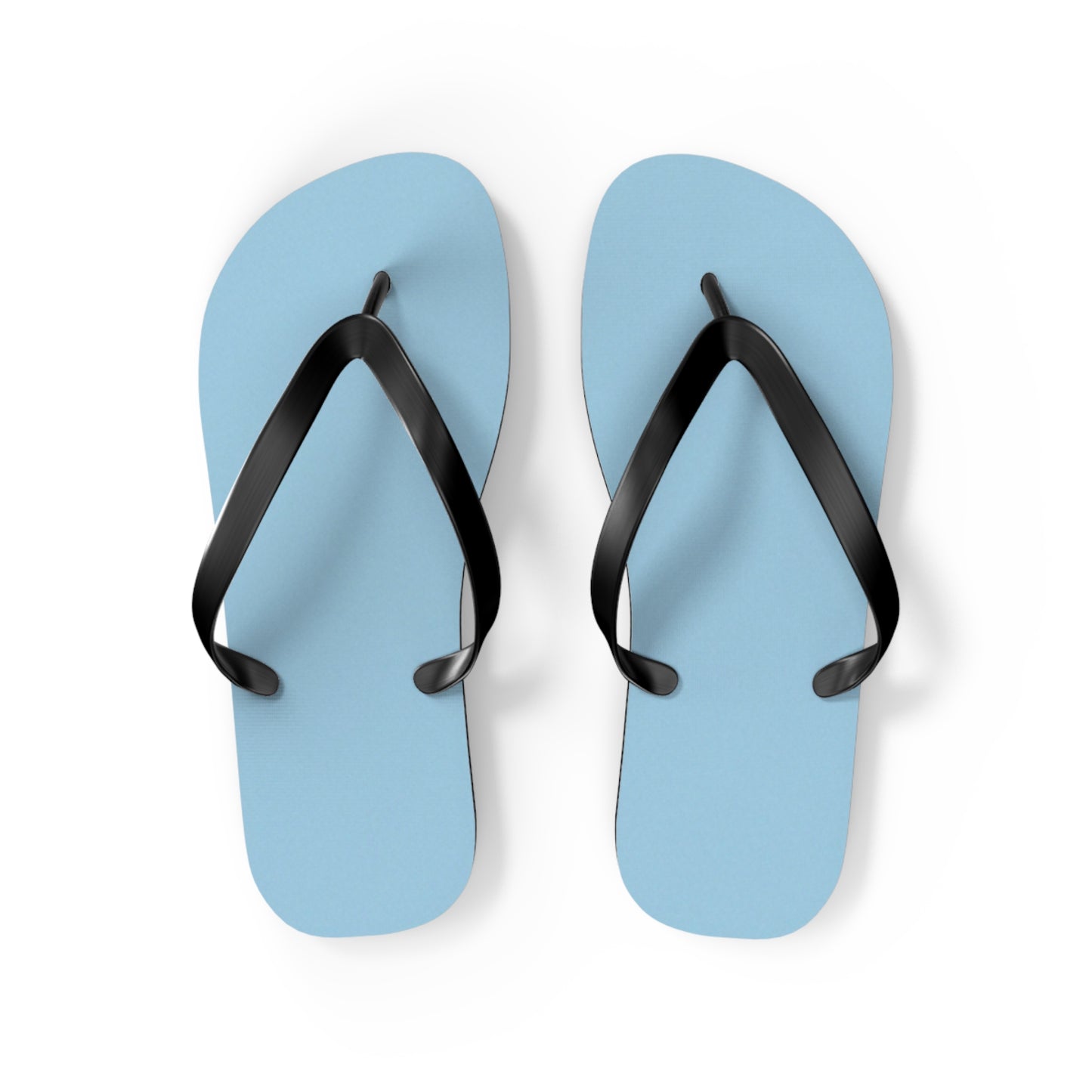 Classic Light Blue Flip Flops – Beach Sandals with Black Straps