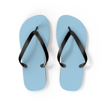 Classic Light Blue Flip Flops – Beach Sandals with Black Straps